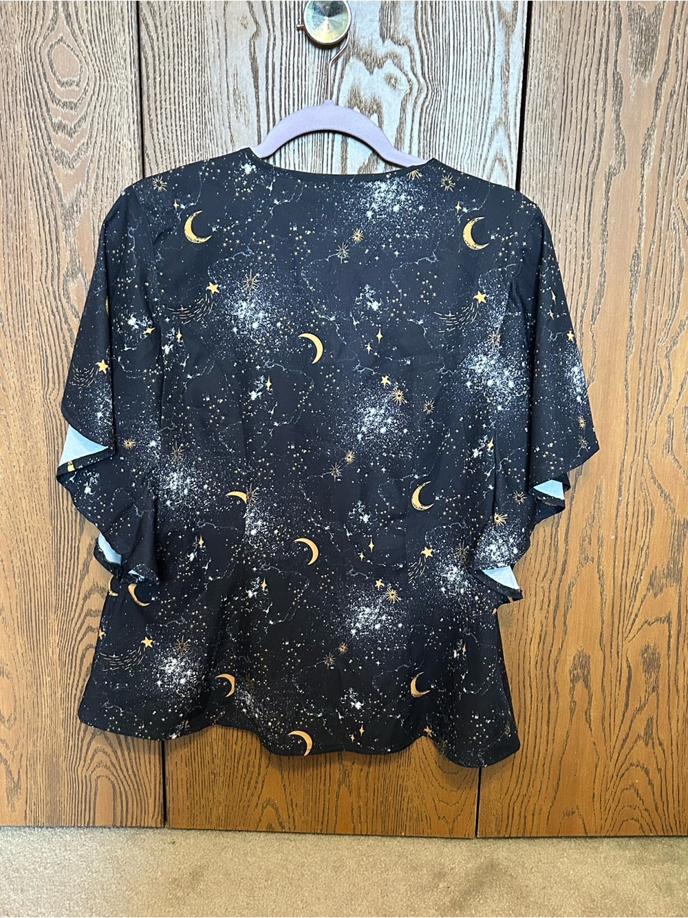 Unique Vintage Galaxy Print Cecilia Blouse - Picture 3 of 3